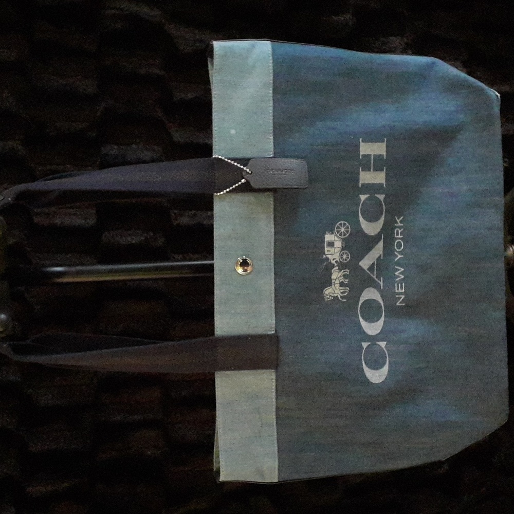 Coach Denim Horse and Carriage Tote
